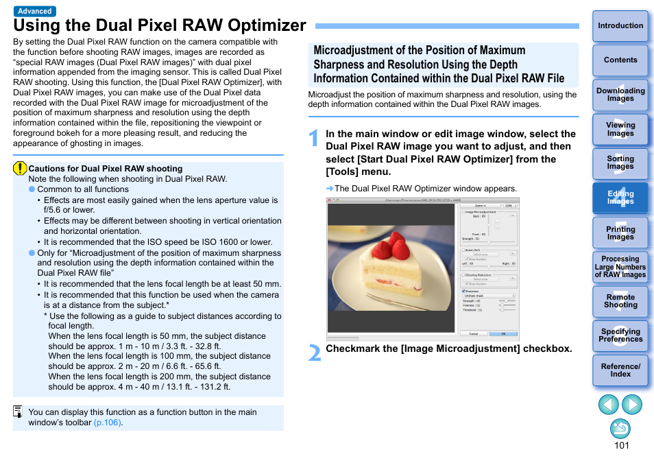 Using the dual pixel raw optimizer | Canon PowerShot G7 X Mark II User Manual | Page 101 / 141