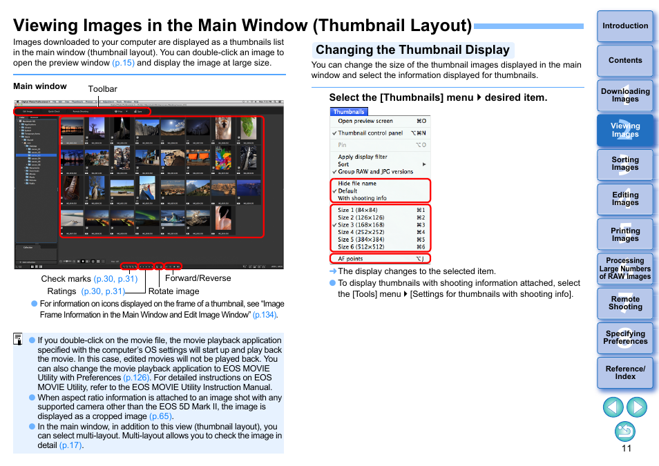 Changing the thumbnail display | Canon PowerShot G7 X Mark II User Manual | Page 11 / 141