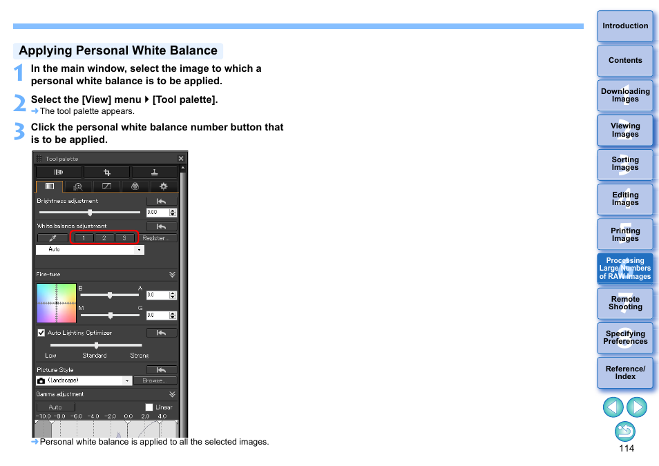 Applying personal white balance | Canon PowerShot G7 X Mark II User Manual | Page 114 / 141
