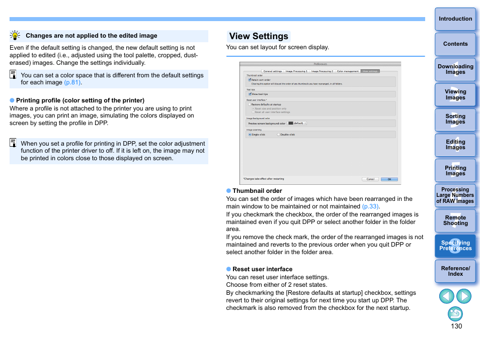 View settings, P.130) | Canon PowerShot G7 X Mark II User Manual | Page 130 / 141
