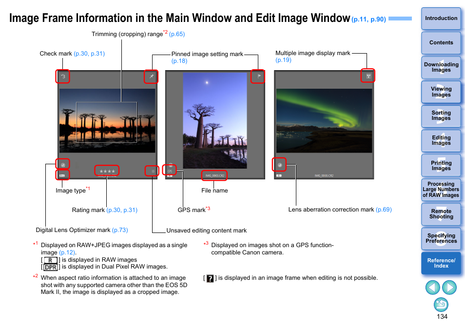 P.134), Mark, Plied | Ge window | Canon PowerShot G7 X Mark II User Manual | Page 134 / 141