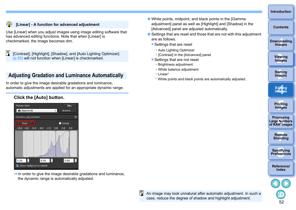 Adjusting gradation and luminance automatically | Canon PowerShot G7 X Mark II User Manual | Page 52 / 141