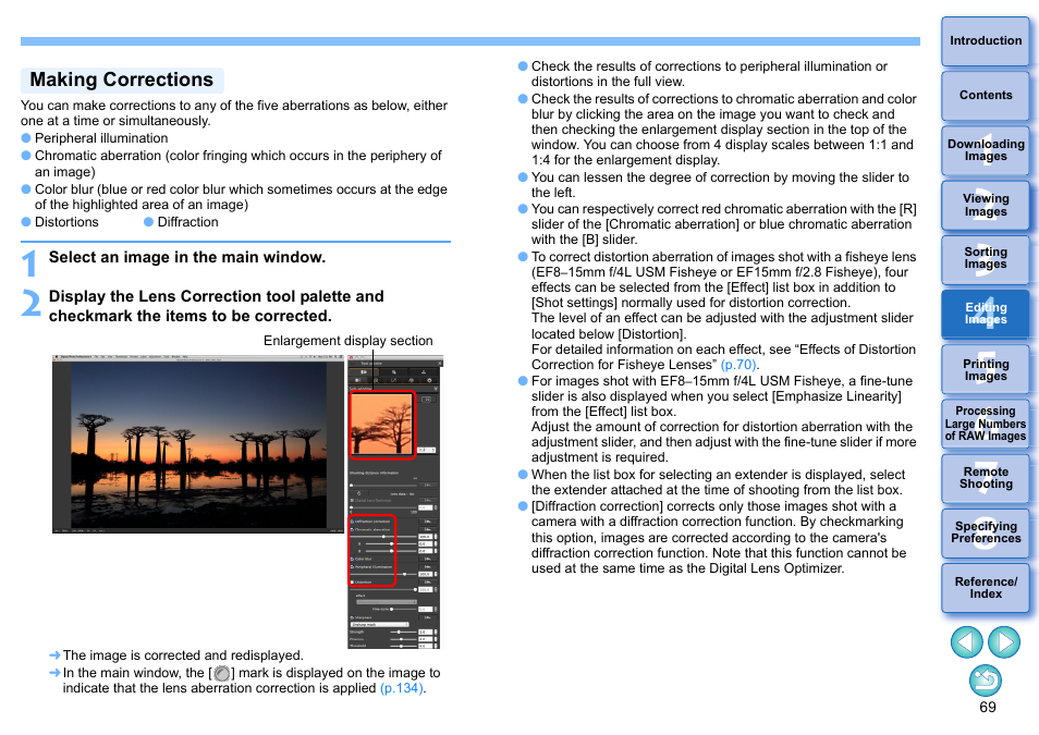 Making corrections, P.69) | Canon PowerShot G7 X Mark II User Manual | Page 69 / 141