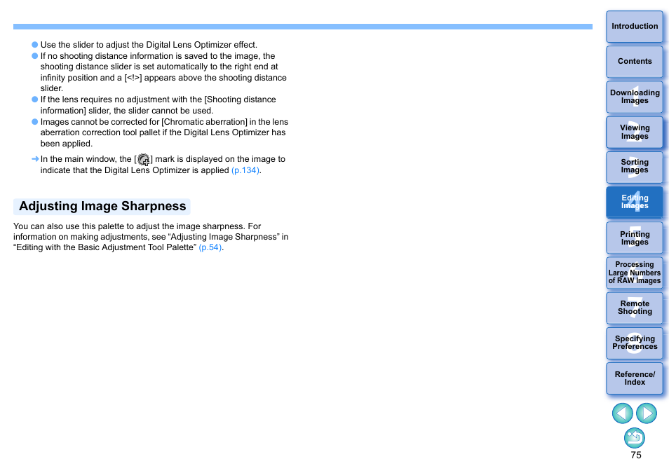 Adjusting image sharpness | Canon PowerShot G7 X Mark II User Manual | Page 75 / 141