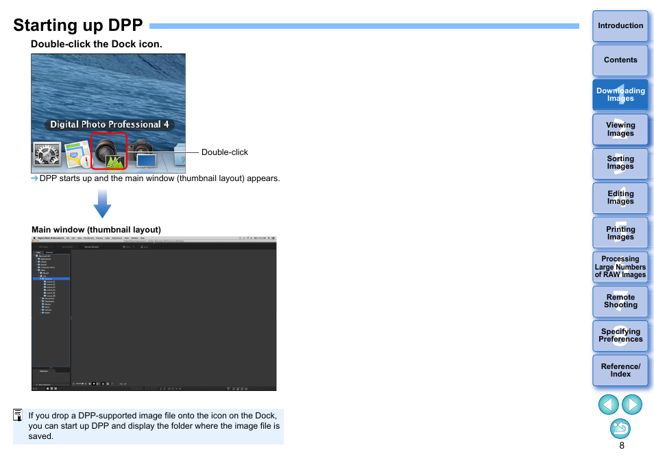 Starting up dpp | Canon PowerShot G7 X Mark II User Manual | Page 8 / 141