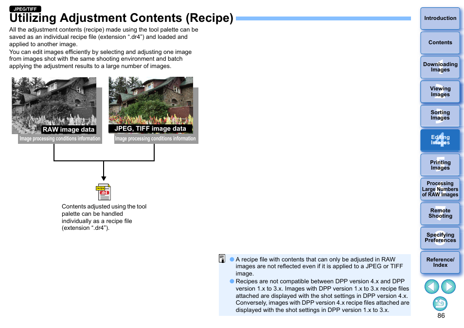 Utilizing adjustment contents (recipe), Recipe, P.86) | P.86, p.87), P.86 | Canon PowerShot G7 X Mark II User Manual | Page 86 / 141