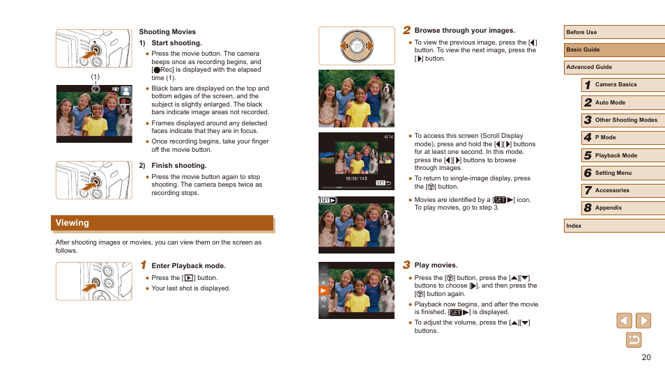 Viewing | Canon PowerShot SX410 IS User Manual | Page 20 / 118