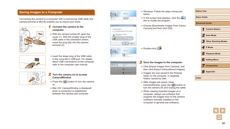 Saving images to a computer, 90), or display | Canon PowerShot SX410 IS User Manual | Page 90 / 118