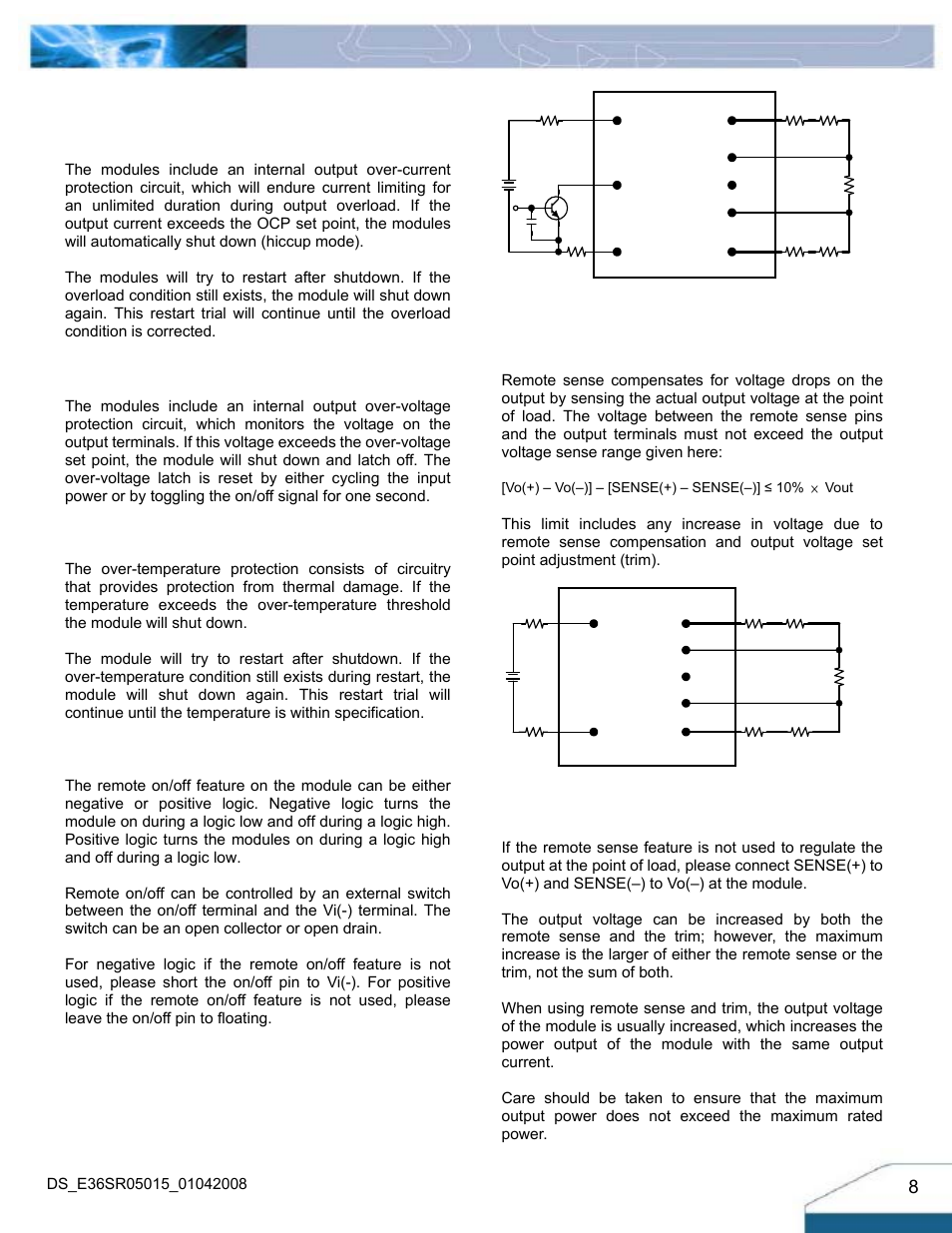 Features descriptions | Delta Electronics Series E36SR User Manual | Page 8 / 15