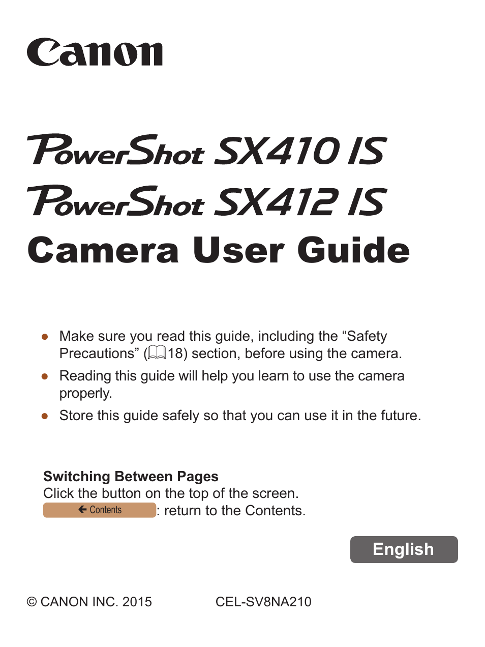 Canon PowerShot SX410 IS User Manual | 250 pages