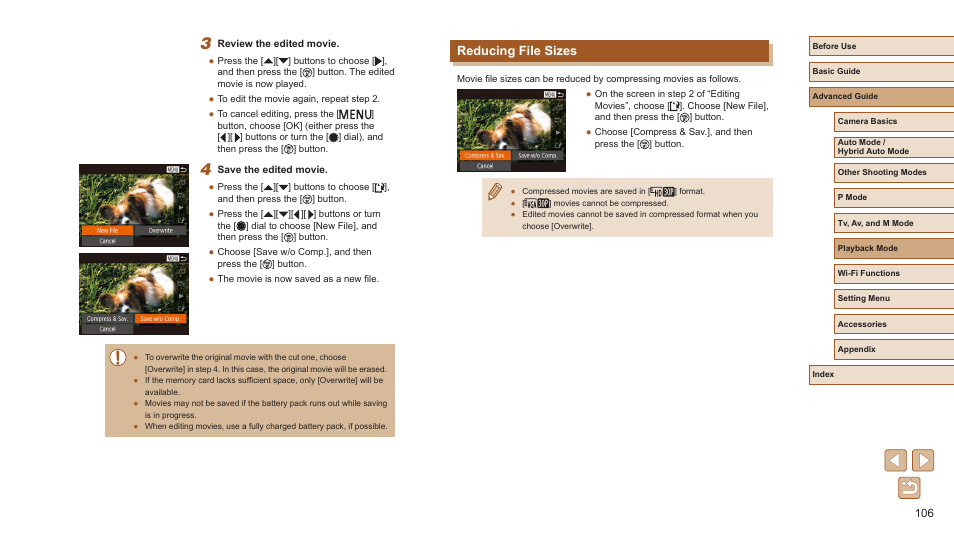Reducing file sizes | Canon PowerShot SX720 HS User Manual | Page 106 / 185