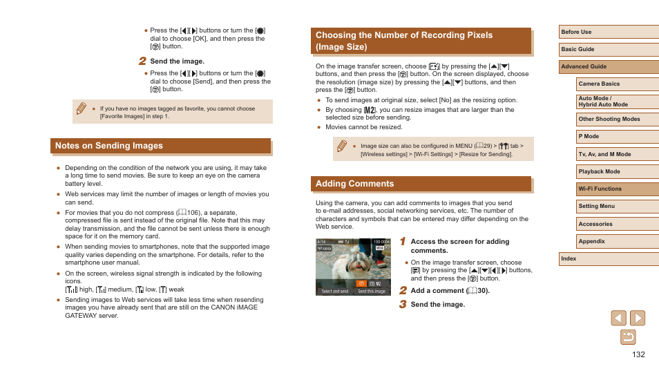 Adding comments | Canon PowerShot SX720 HS User Manual | Page 132 / 185