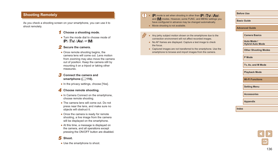 Shooting remotely | Canon PowerShot SX720 HS User Manual | Page 136 / 185