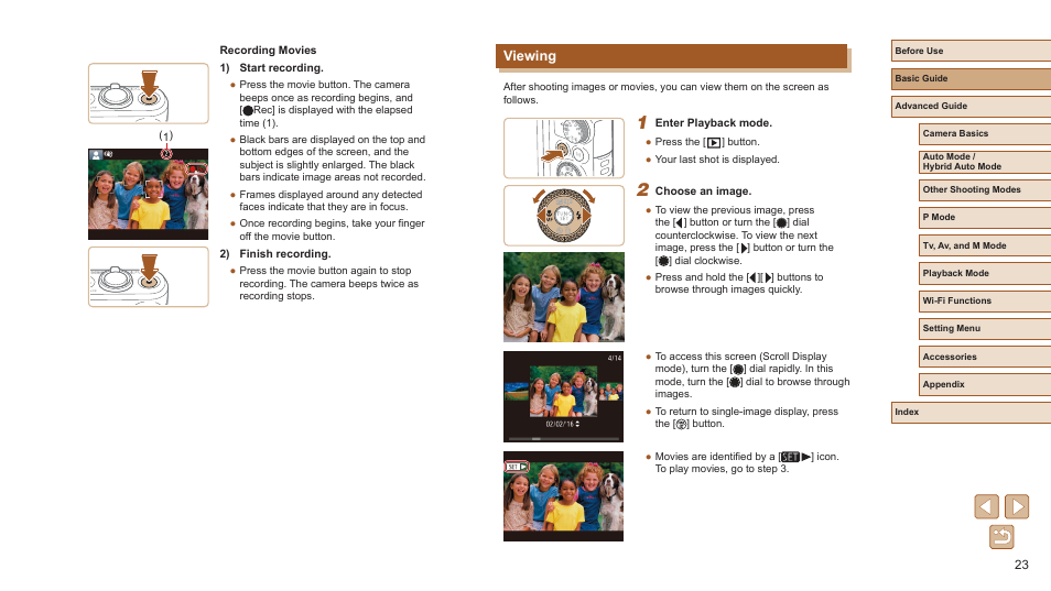 Viewing | Canon PowerShot SX720 HS User Manual | Page 23 / 185