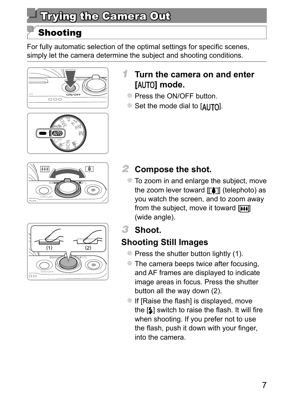 Trying the camera out | Canon PowerShot SX720 HS User Manual | Page 7 / 11