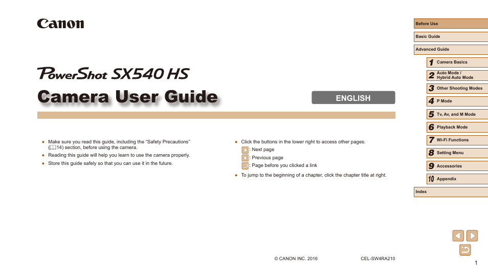 Canon PowerShot SX540 HS User Manual | 186 pages