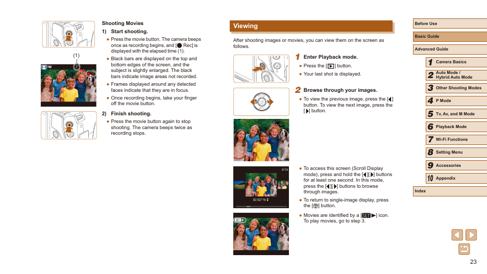 Viewing | Canon PowerShot SX540 HS User Manual | Page 23 / 186