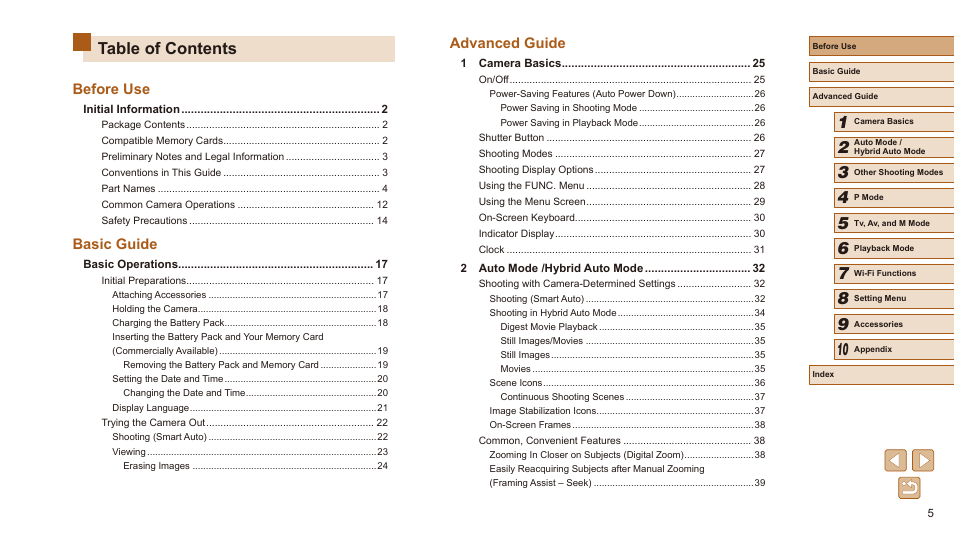 Canon PowerShot SX540 HS User Manual | Page 5 / 186