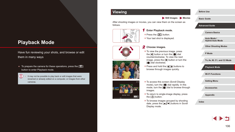 Playback mode, Viewing | Canon PowerShot G3 X User Manual | Page 106 / 219