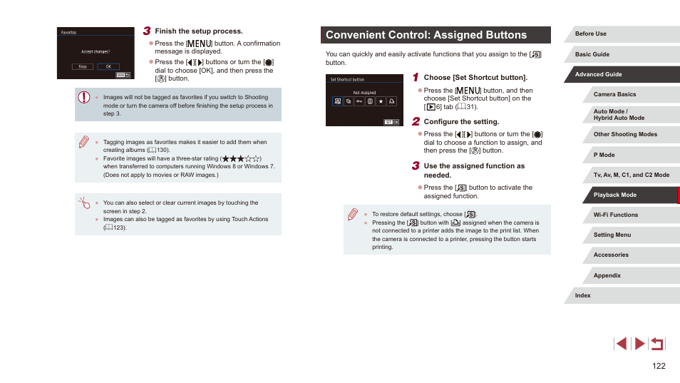 Convenient control: assigned buttons | Canon PowerShot G3 X User Manual | Page 122 / 219
