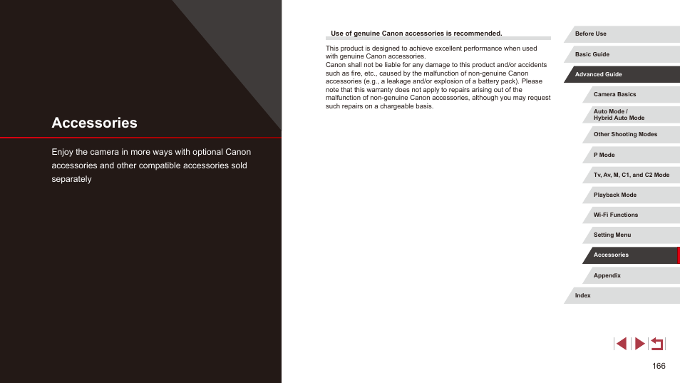 Accessories | Canon PowerShot G3 X User Manual | Page 166 / 219