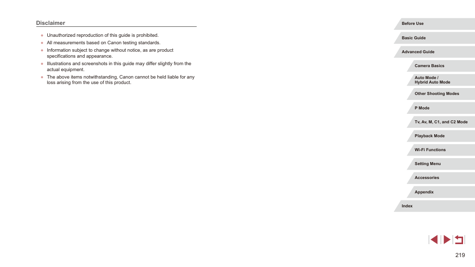 Disclaimer | Canon PowerShot G3 X User Manual | Page 219 / 219