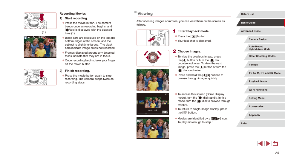 Viewing | Canon PowerShot G3 X User Manual | Page 24 / 219