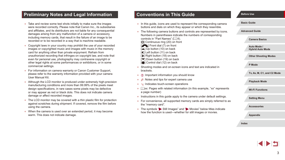 Conventions in this guide | Canon PowerShot G3 X User Manual | Page 3 / 219