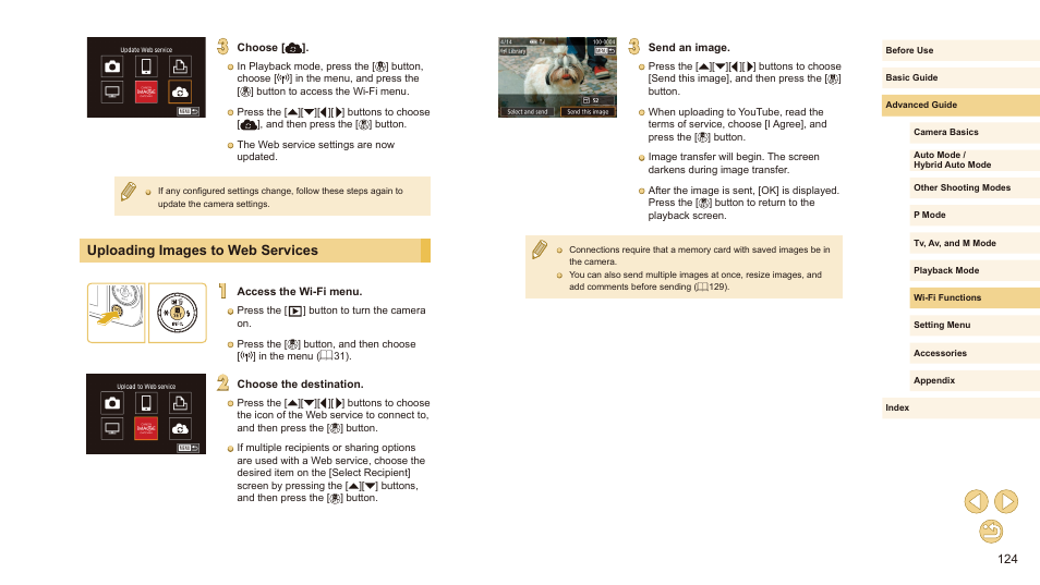 Uploading images to web services | Canon EOS M10 User Manual | Page 124 / 196