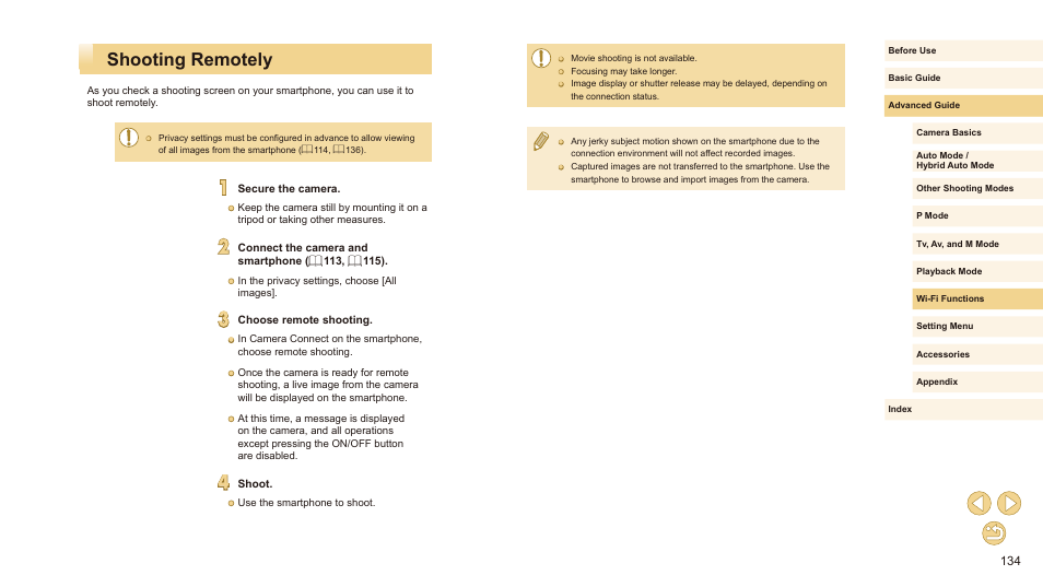 Shooting remotely, 134). it | Canon EOS M10 User Manual | Page 134 / 196