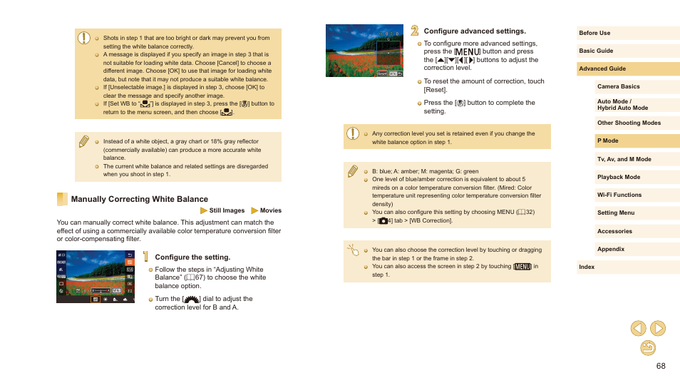 Manually correcting white balance | Canon EOS M10 User Manual | Page 68 / 196