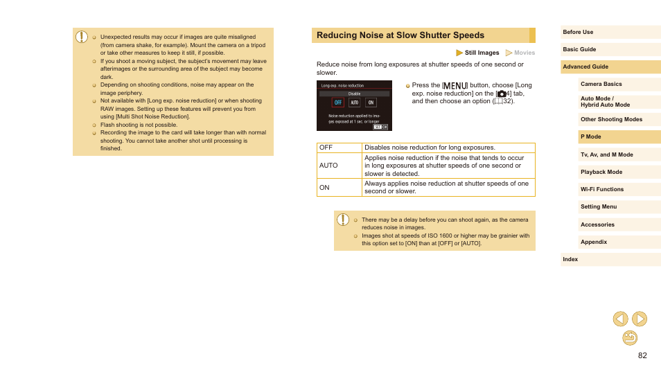 Reducing noise at slow shutter speeds, 82), and then shoot | Canon EOS M10 User Manual | Page 82 / 196