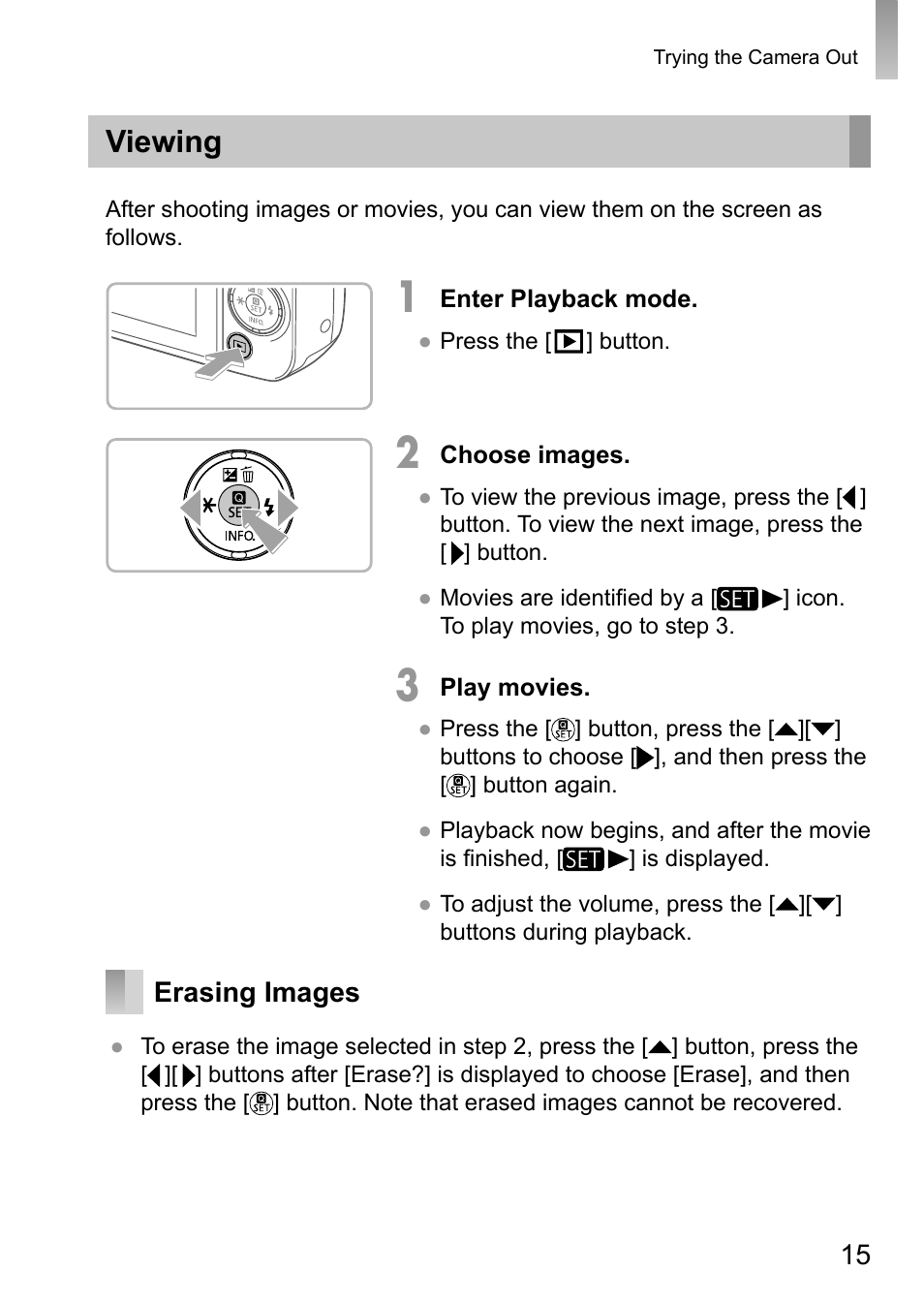 Viewing | Canon EOS M10 User Manual | Page 15 / 21