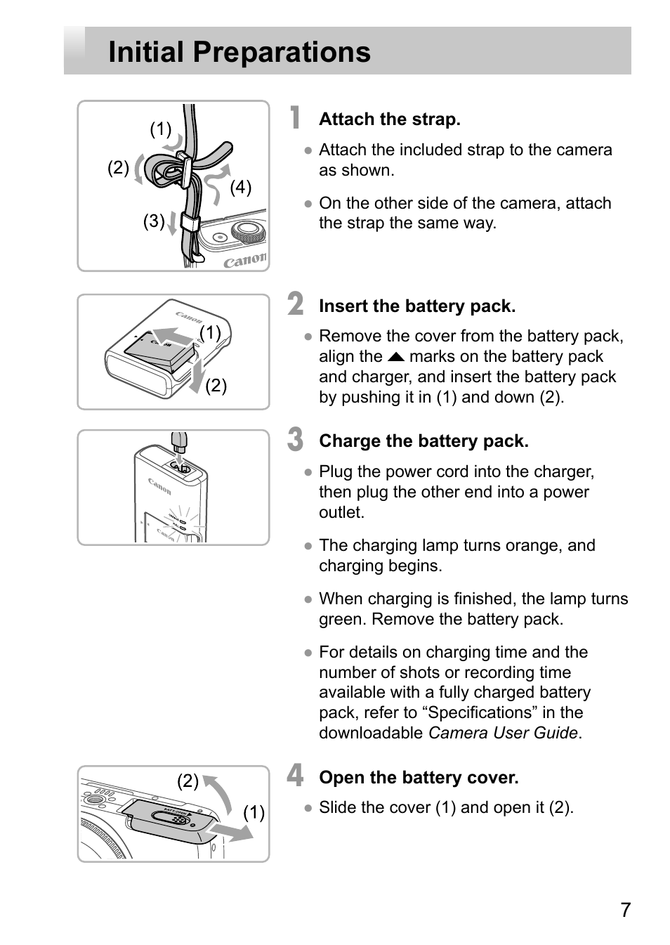 Initial preparations | Canon EOS M10 User Manual | Page 7 / 21