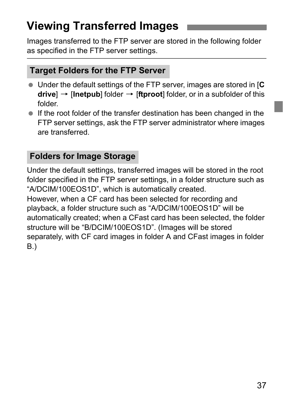 Viewing transferred images | Canon EOS 1D X Mark II User Manual | Page 37 / 116