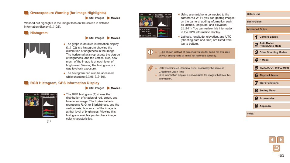 103) in | Canon PowerShot SX60 HS User Manual | Page 103 / 203