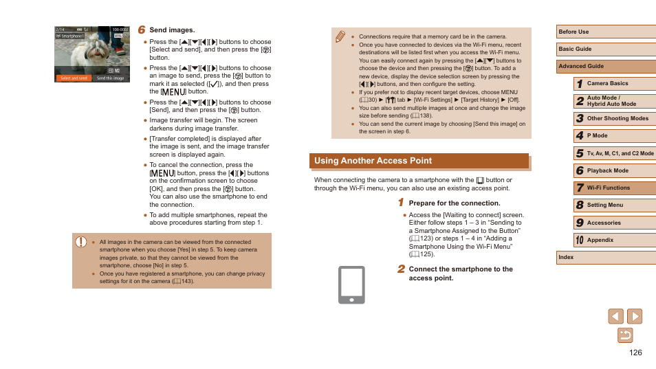Using another access point | Canon PowerShot SX60 HS User Manual | Page 126 / 203