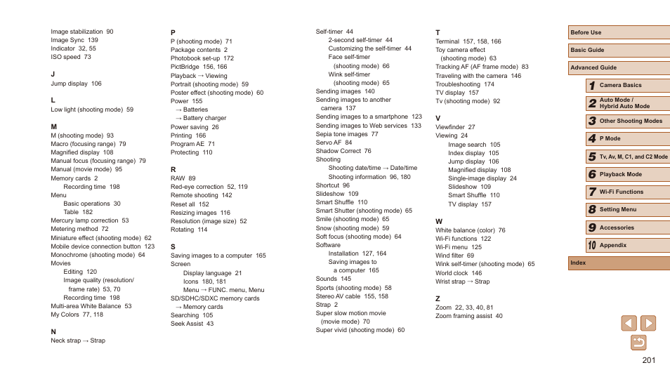Canon PowerShot SX60 HS User Manual | Page 201 / 203