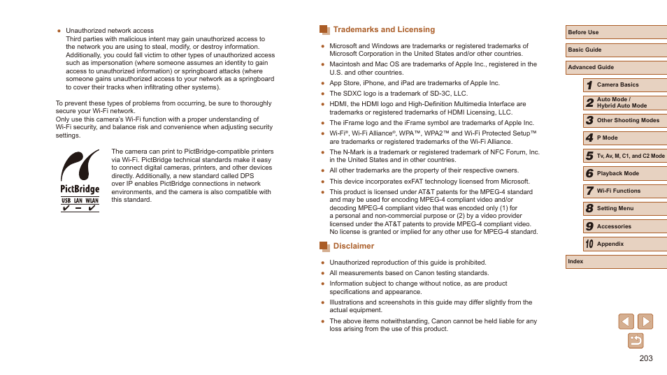 Trademarks and licensing disclaimer | Canon PowerShot SX60 HS User Manual | Page 203 / 203