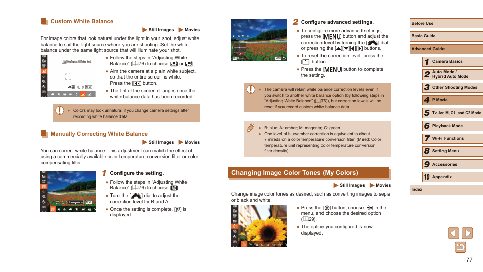 Changing image color tones (my colors) | Canon PowerShot SX60 HS User Manual | Page 77 / 203