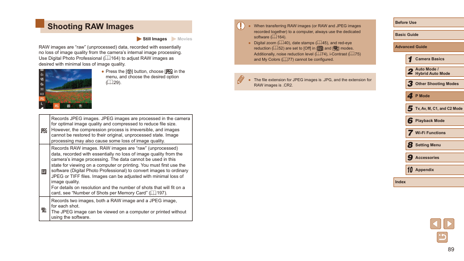 Shooting raw images | Canon PowerShot SX60 HS User Manual | Page 89 / 203