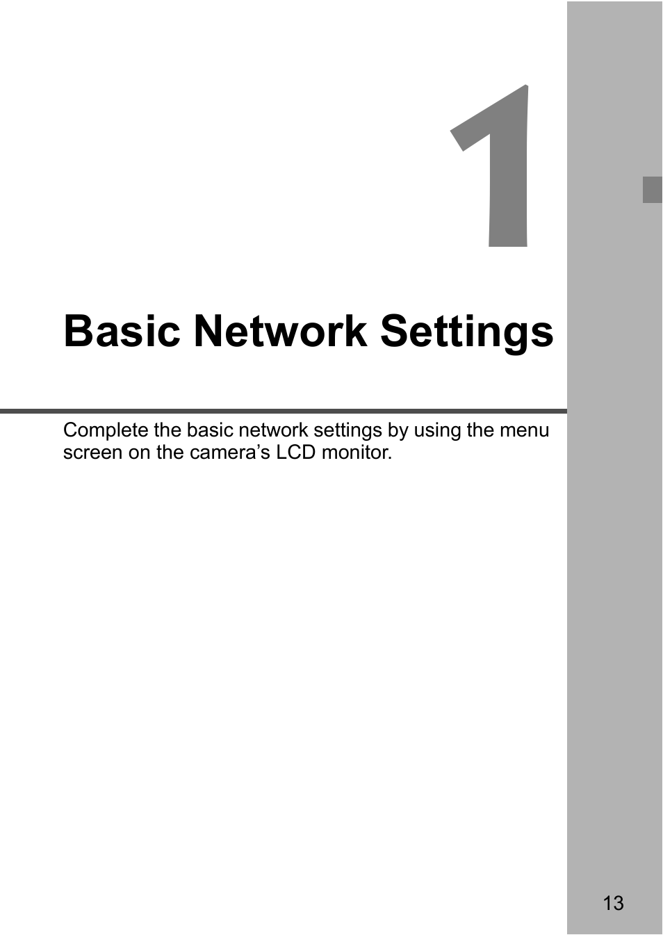 Basic network settings | Canon EOS 1D X Mark II User Manual | Page 13 / 152
