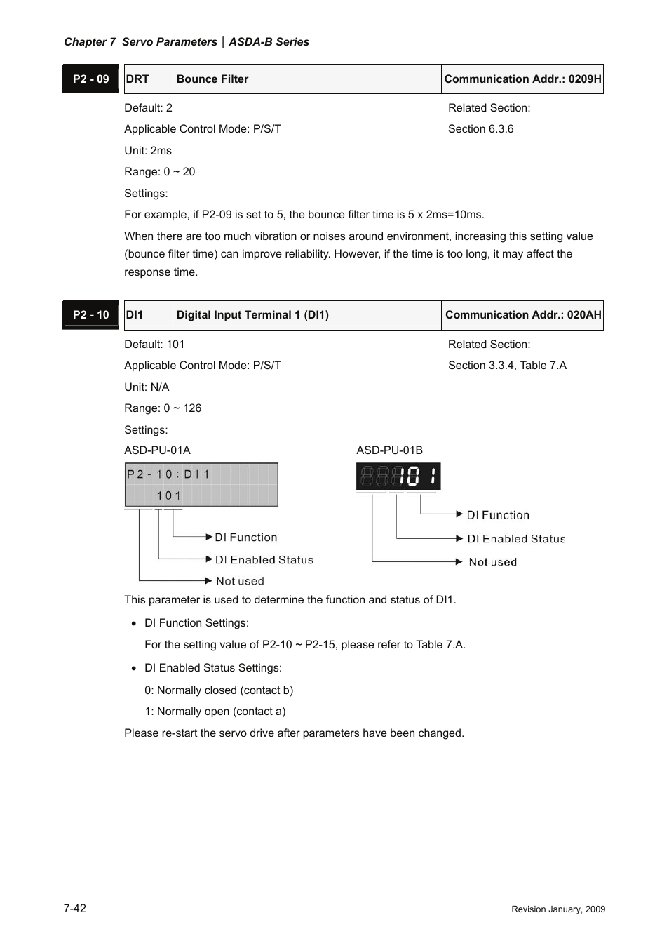 Delta Electronics ASDA-B Series User Manual | Page 195 / 321