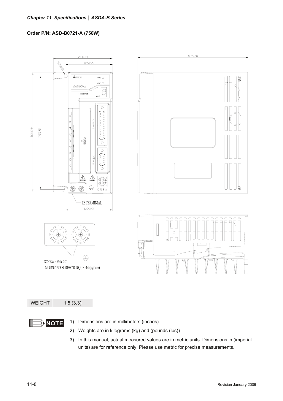 Delta Electronics ASDA-B Series User Manual | Page 275 / 321