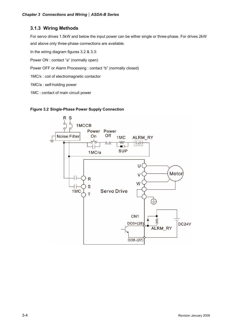 3 wiring methods, 3 wiring methods -4 | Delta Electronics ASDA-B Series User Manual | Page 29 / 321