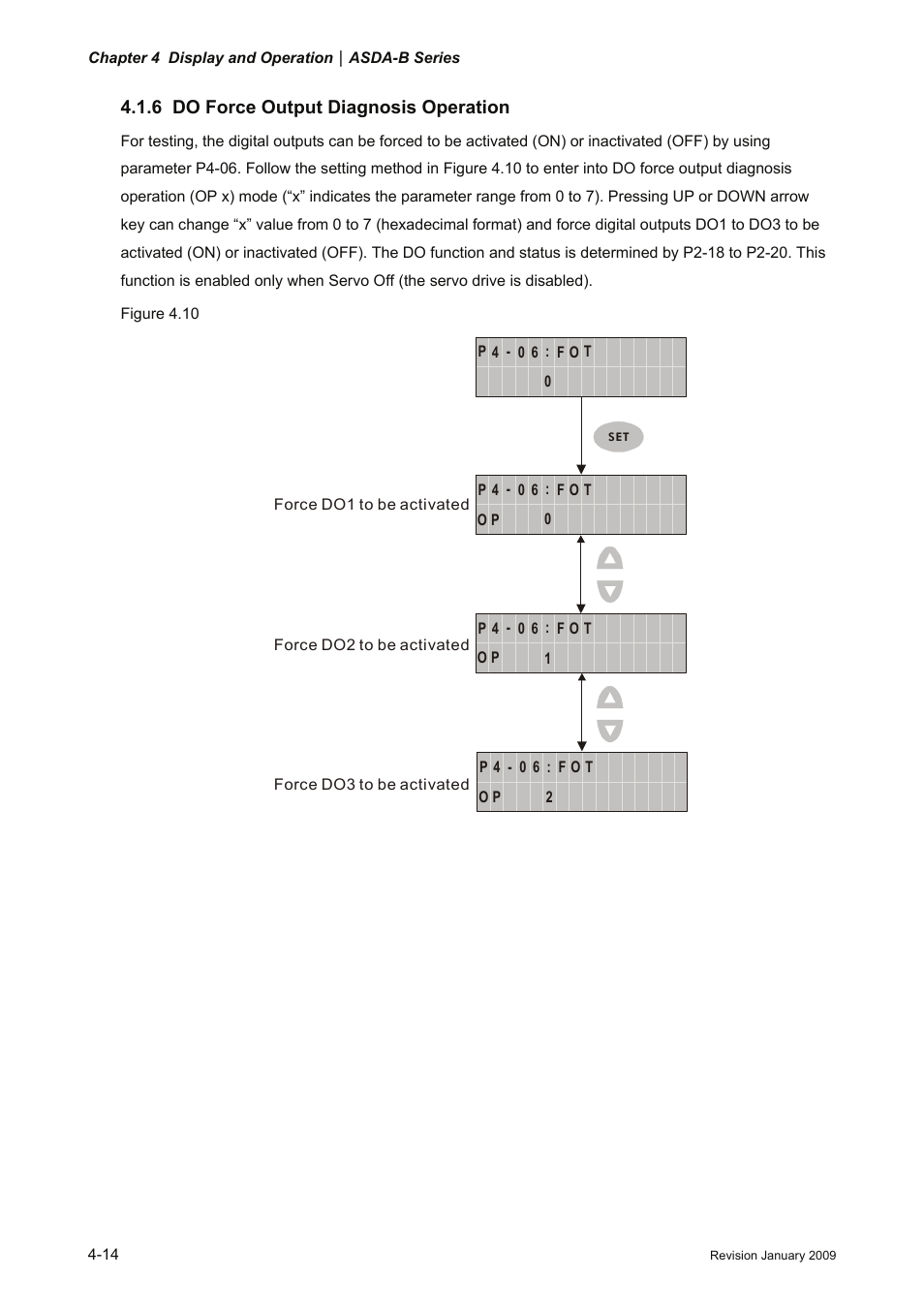 6 do force output diagnosis operation, Do force output diagnosis operation -14 | Delta Electronics ASDA-B Series User Manual | Page 69 / 321