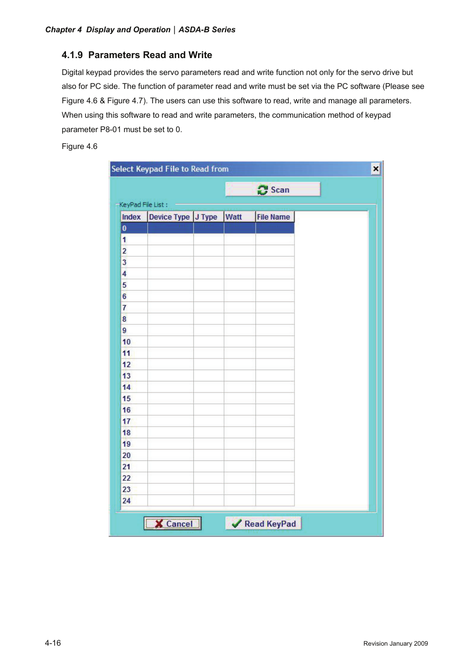 9 parameters read and write, 9 parameters, Read and write -16 | Delta Electronics ASDA-B Series User Manual | Page 71 / 321