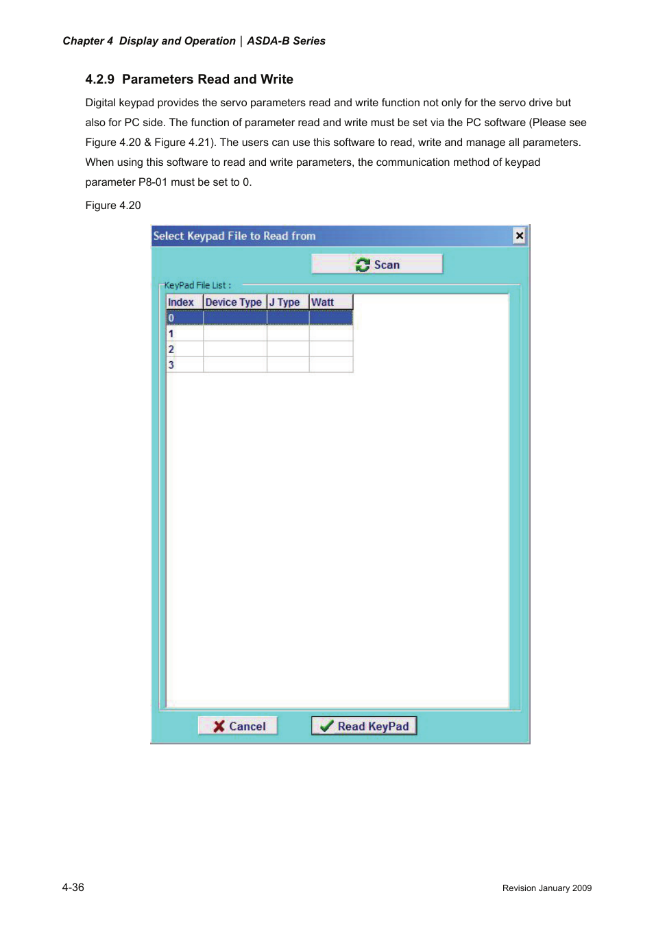 9 parameters read and write, 9 parameters, Read and write -36 | Delta Electronics ASDA-B Series User Manual | Page 91 / 321