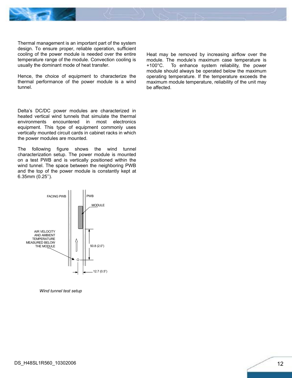 Thermal considerations | Delta Electronics H48SL User Manual | Page 12 / 14