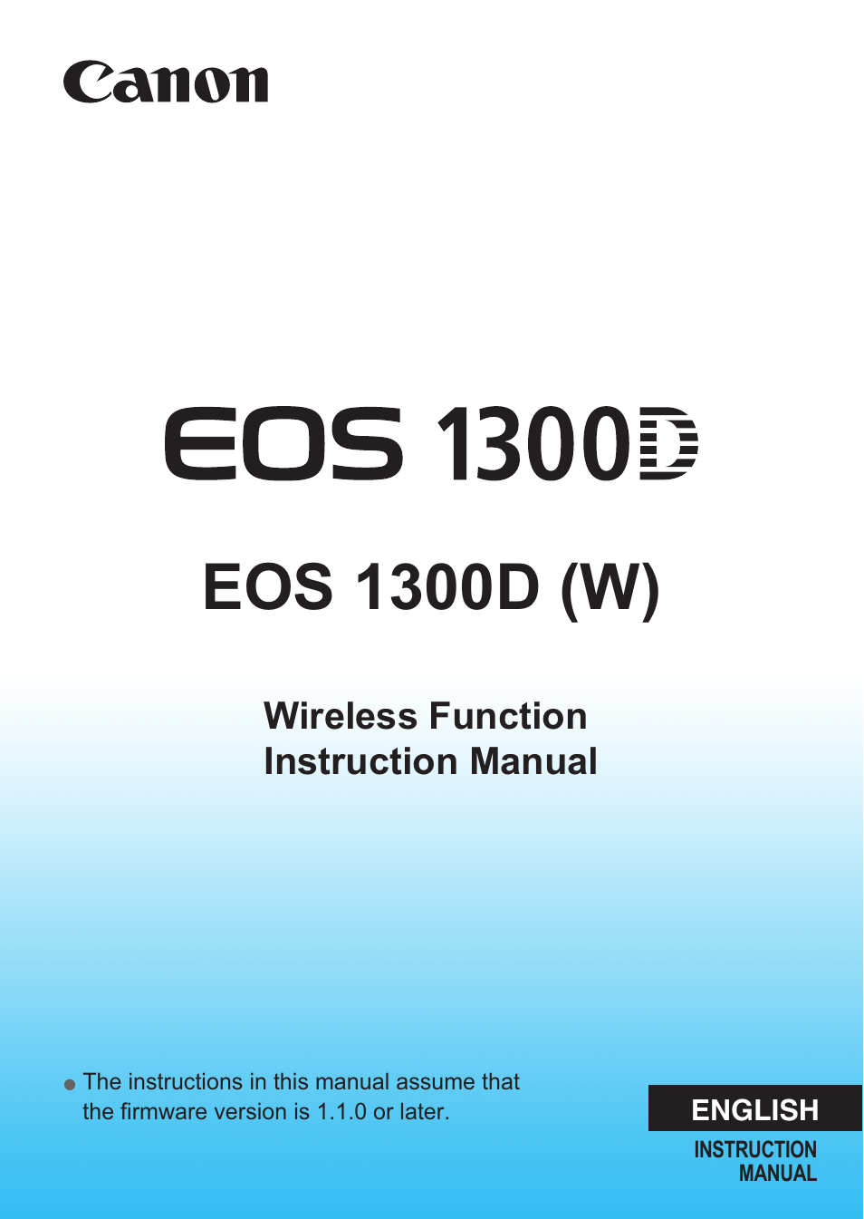 Canon EOS 1300D User Manual | 144 pages